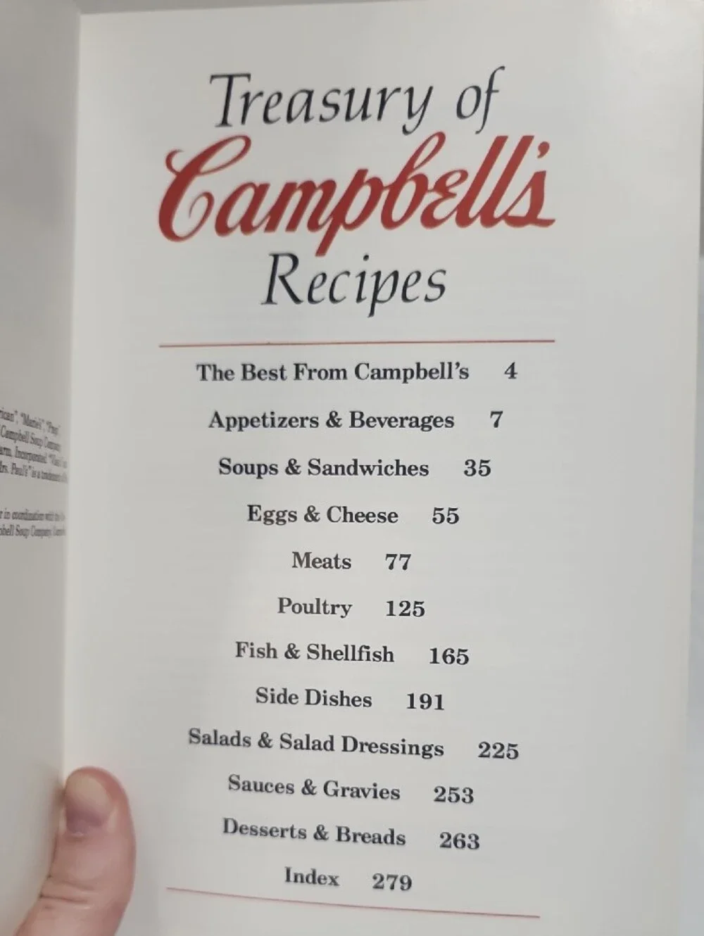 Campbell's Cookbook- Treasury Of Recipes (1991)